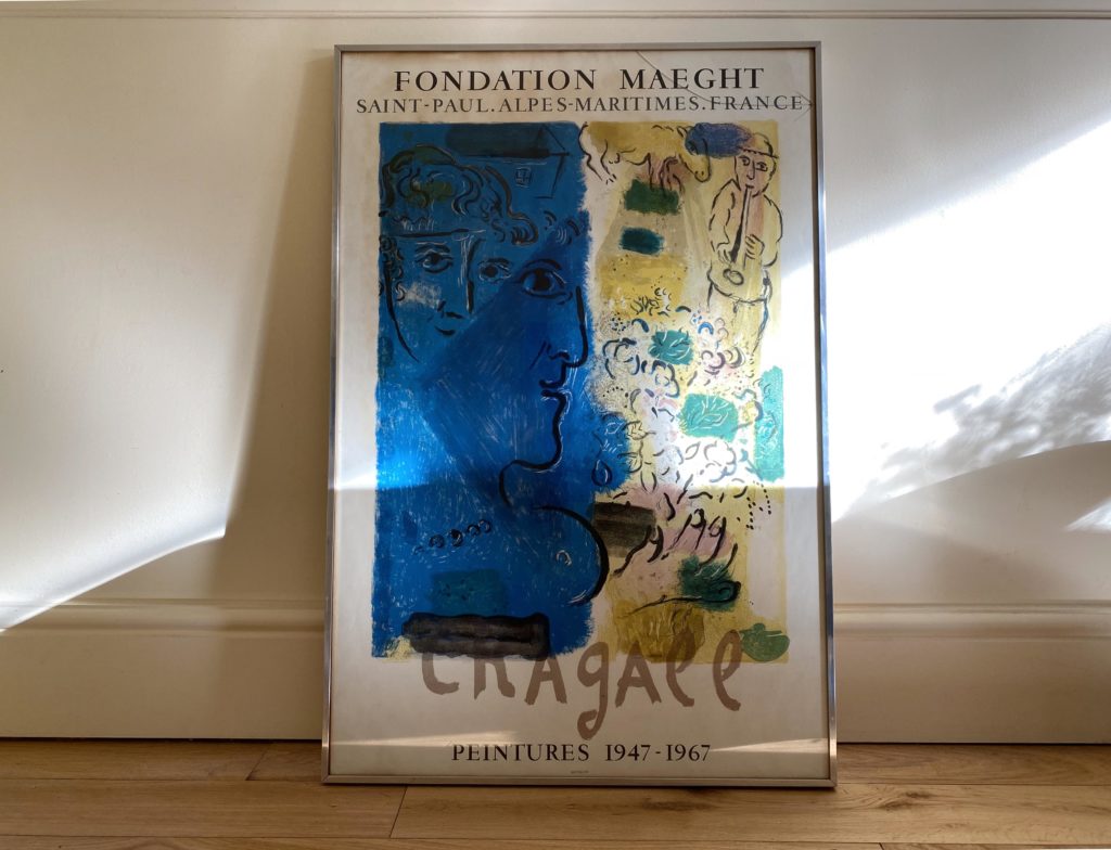 1967 Chagall lithograph poster Maeght Foundation in St Paul