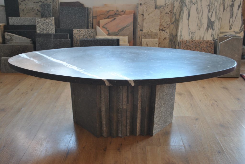 Leleni Studio bespoke table made with salvaged marble
