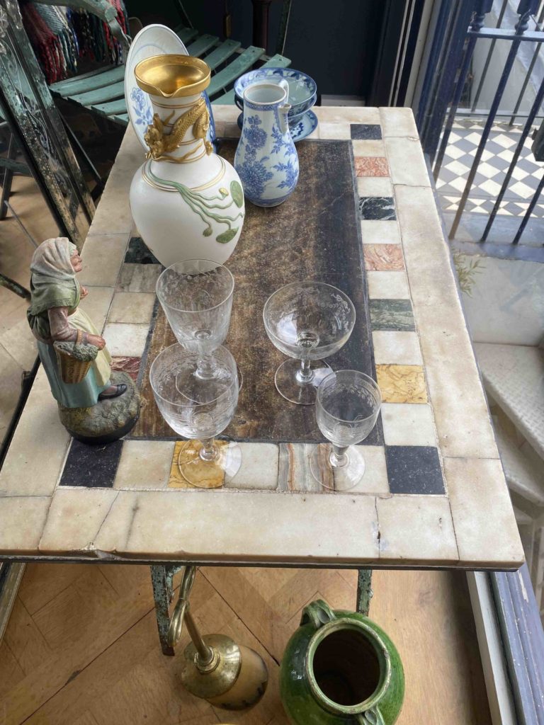 Antique marble tabletop 